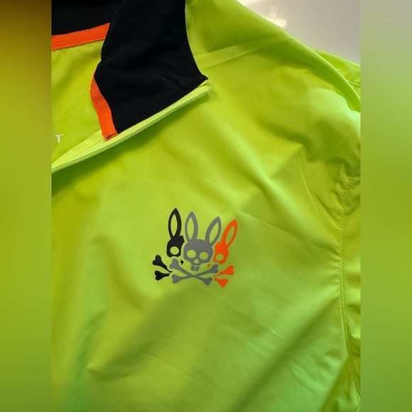 Psycho Bunny Men's Lowick Sport Jacket Neon Lemon Size 3XL - Picture 4 of 8